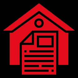 imagen de una casa que tiene encima una imagen de un contrato de alquiler